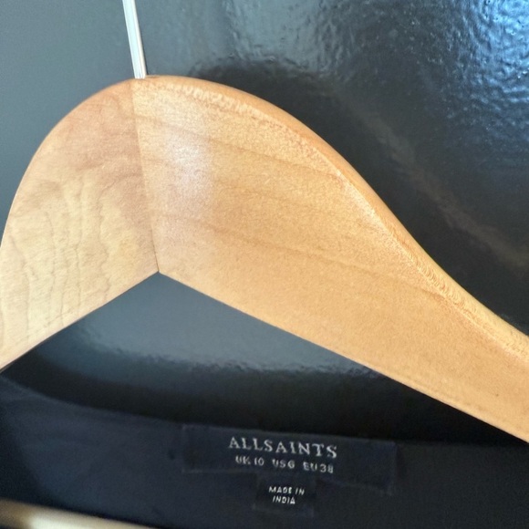 NOT FOR SALE Saints size 6 GUC sheer sleeved Black Wrap Dress with soft ruffles - Picture 8 of 15